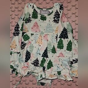 SweetHoney Christmas Tree Print Dress